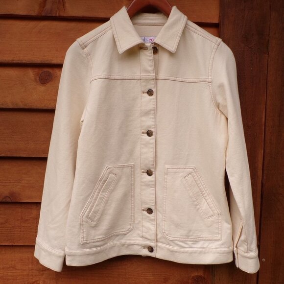 D & Co  Women's Stretchy Beige Jacket Button Front Women’s Size XXS. NWOT. - Picture 1 of 10
